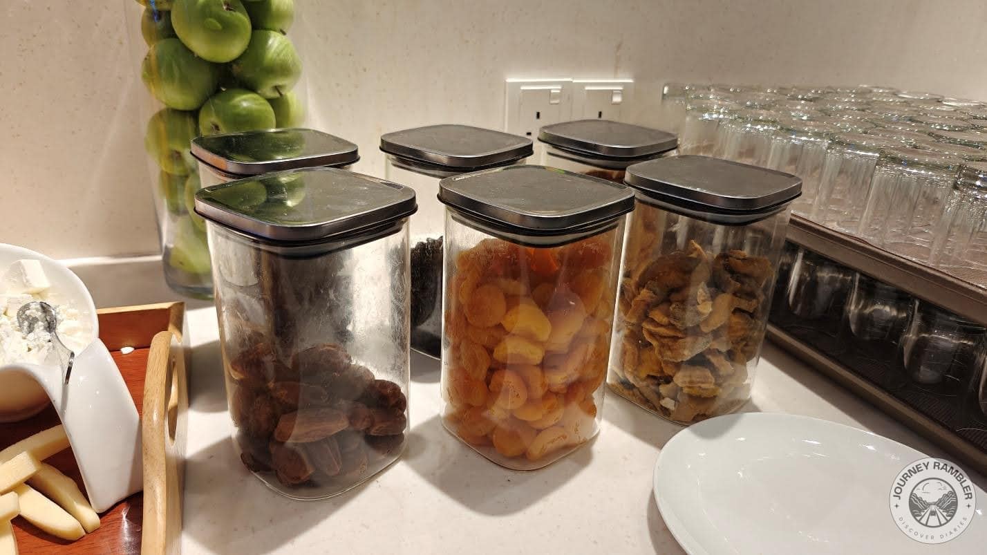 containers with other dried fruits that you can pair with your cheeses