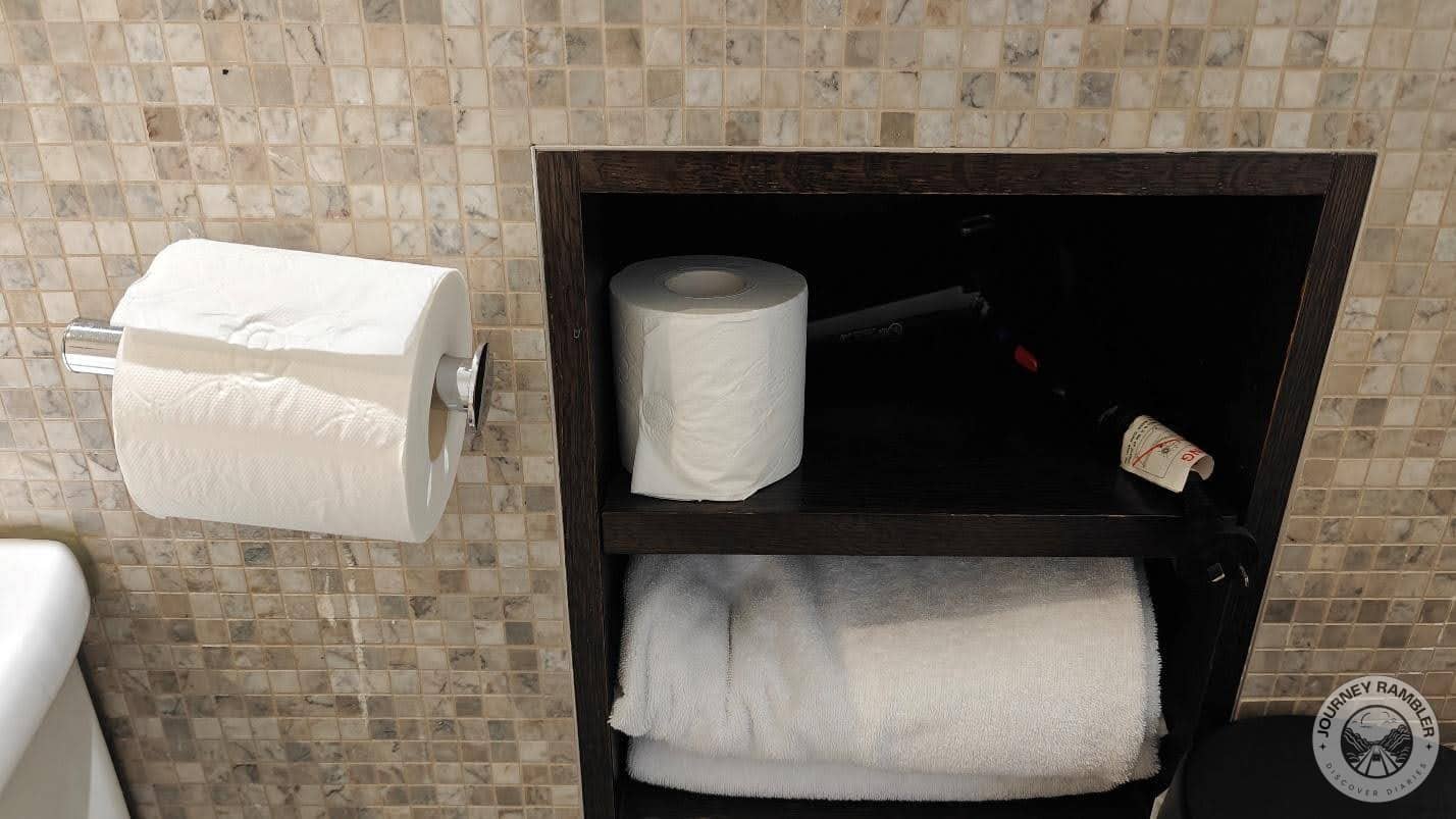 extra supplies of toilet paper and towels