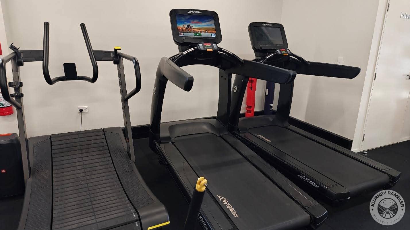 few minutes of running on the treadmills