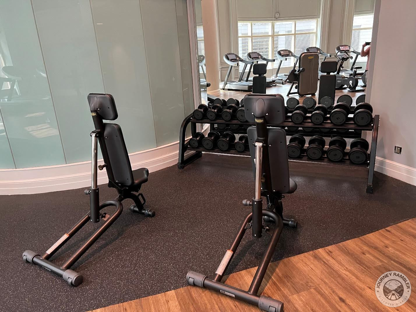 free weights and adjustable benches