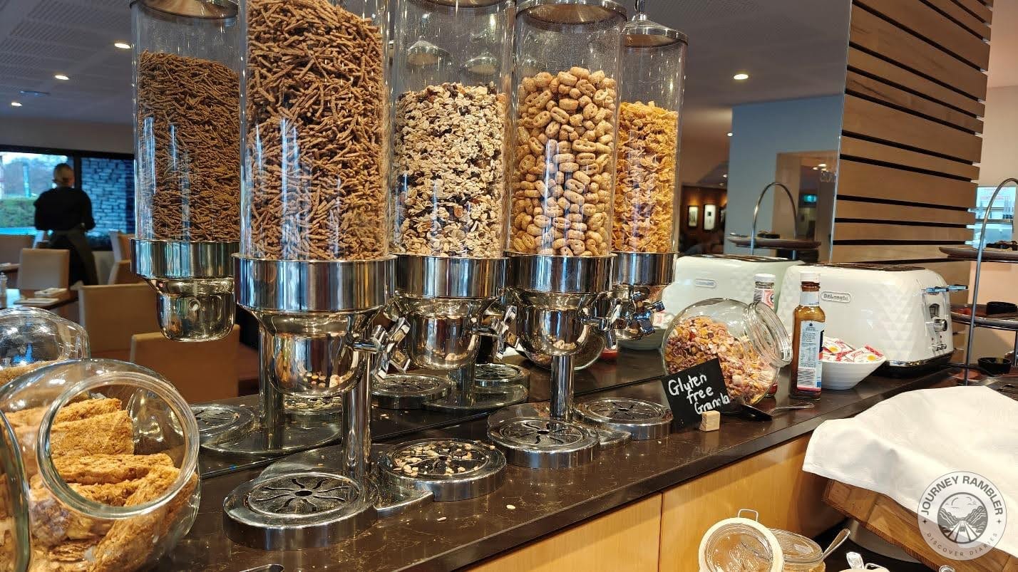 granola, muesli and cornflakes