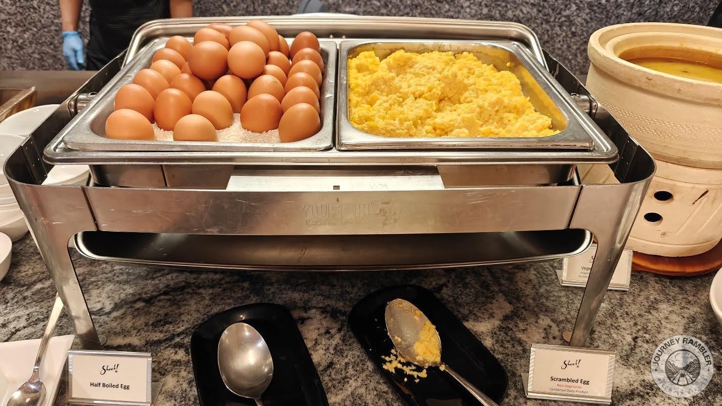 hard boiled and scrambled eggs