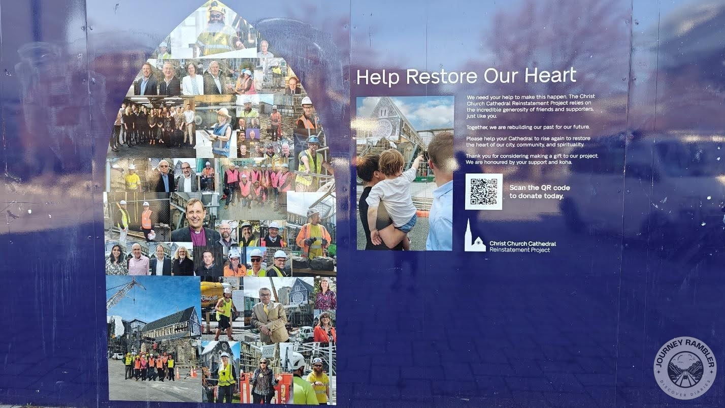 infographics asking for donations for the Cathedral's Restoration