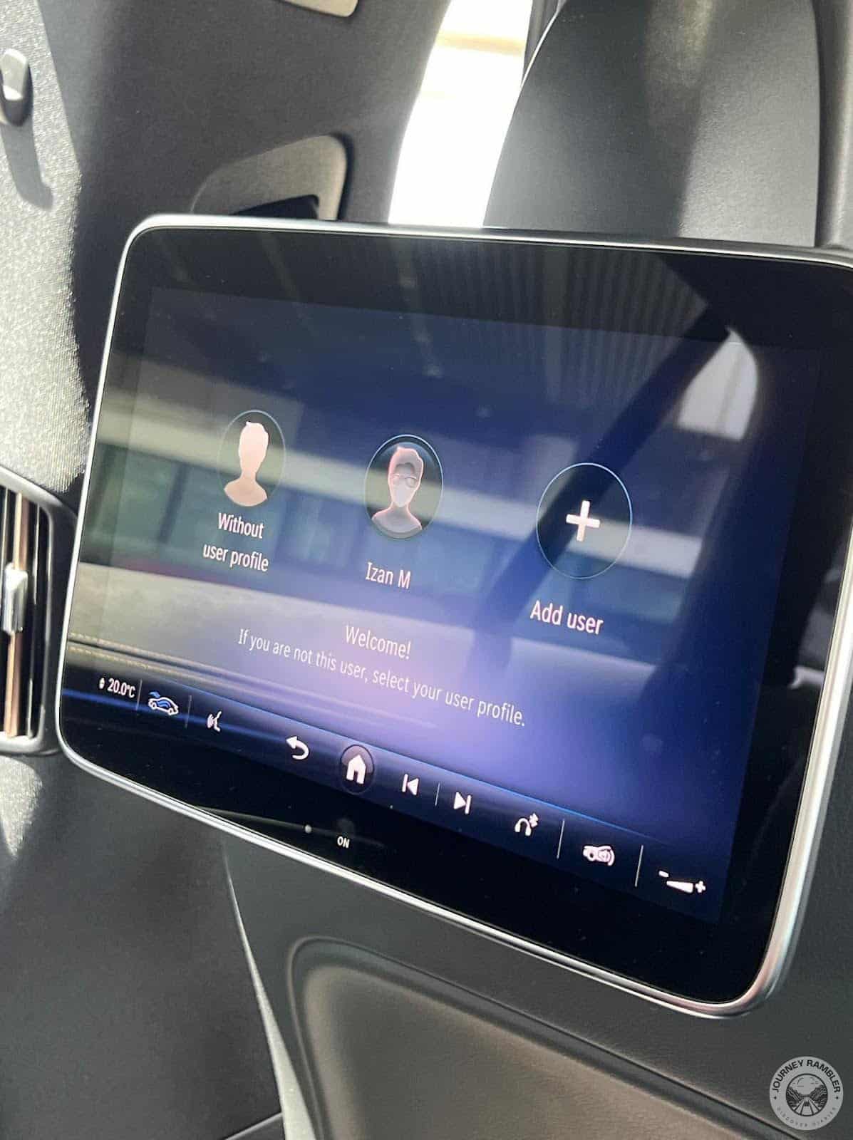 infotainment system here for backseat passengers