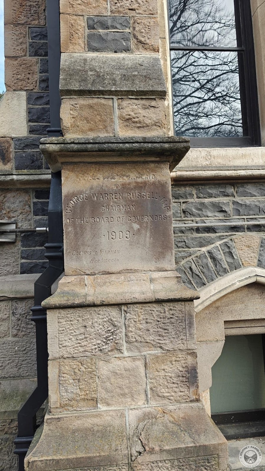 inscription detailing who laid the foundations of the building