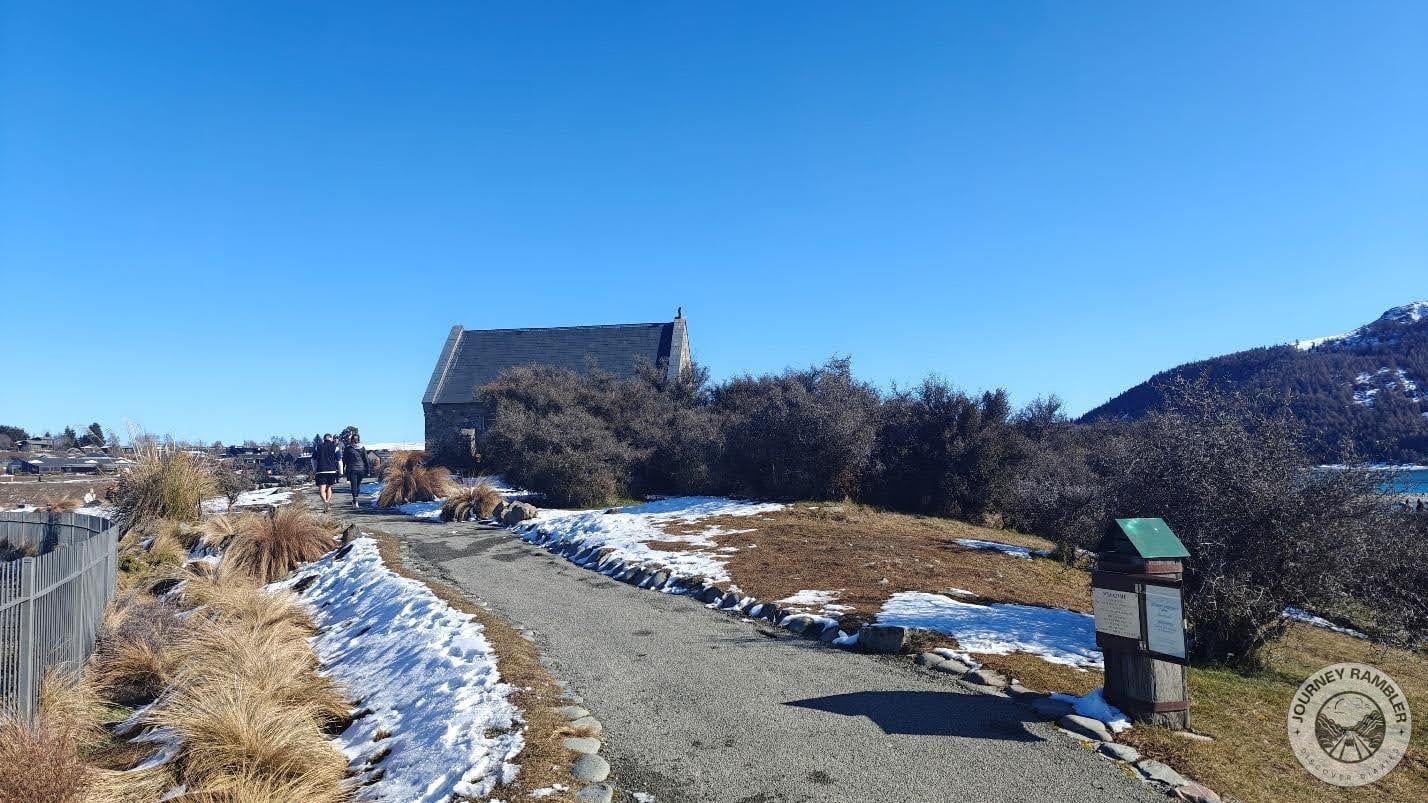 little road that was leading away from the church