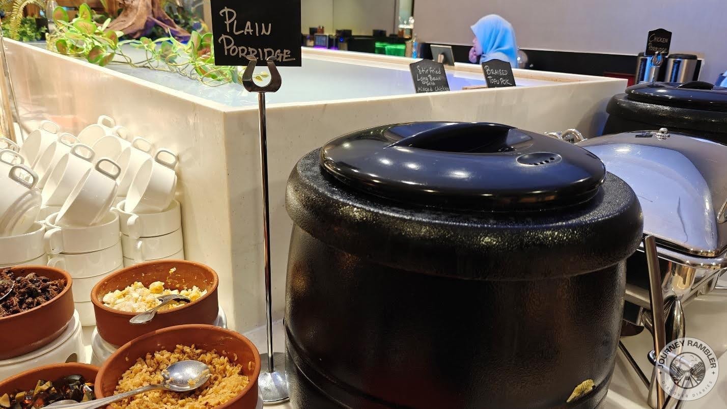 plain porridge in a large electric soup kettle