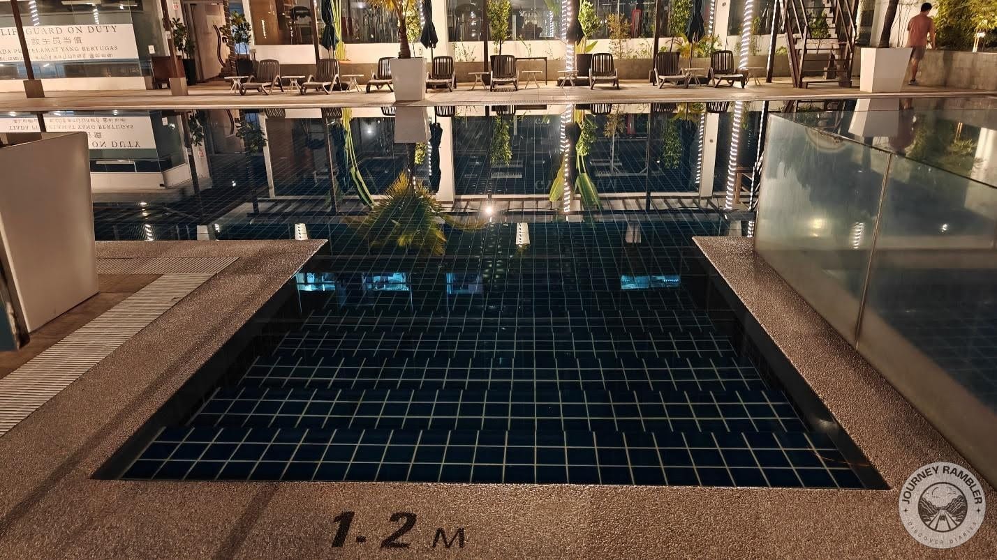pool is relatively shallow