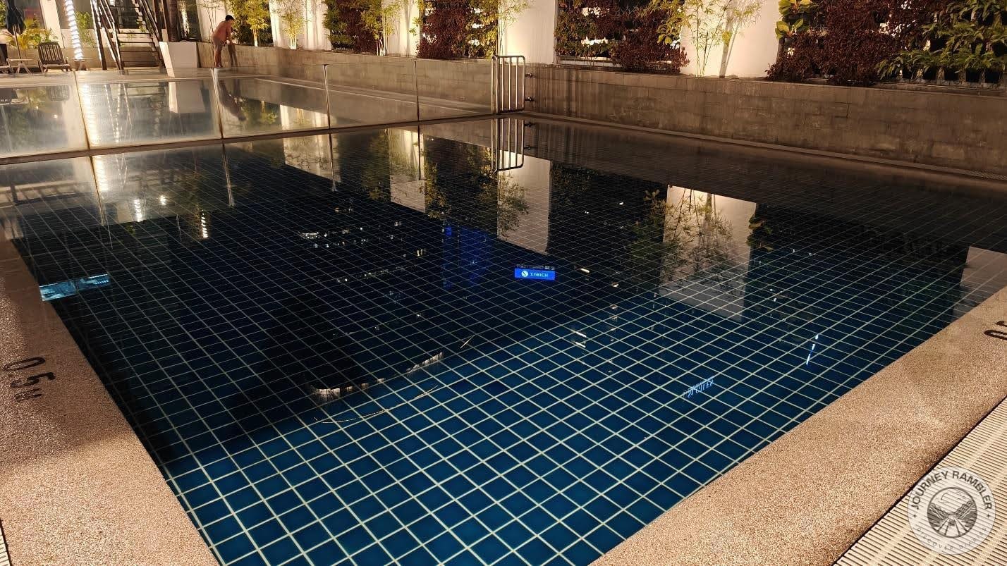 relatively large pool