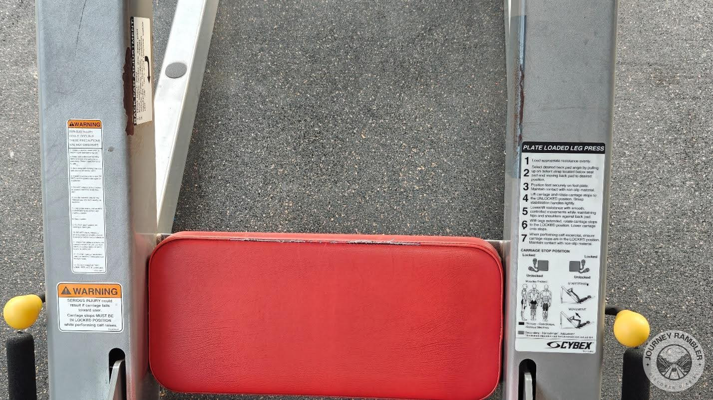 safety levers on leg press machine