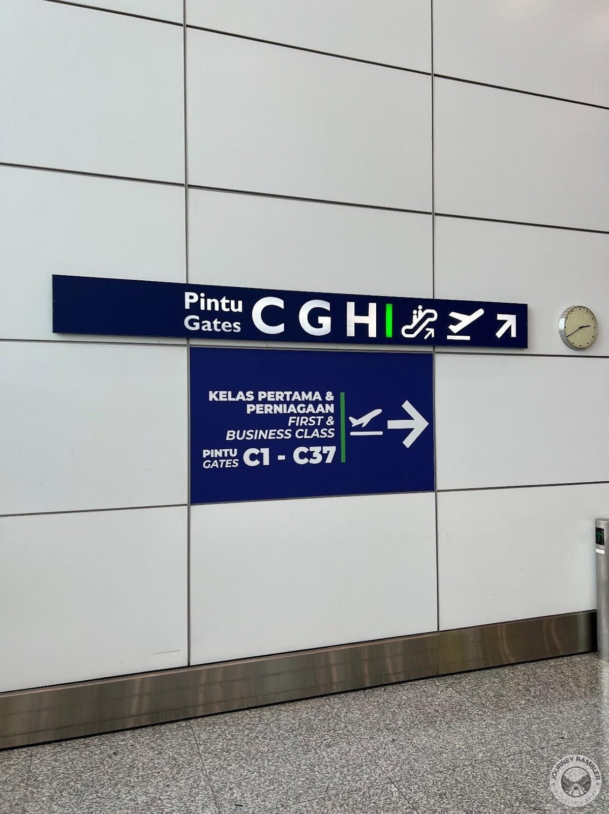 sign to private transfer to satellite terminal via Malaysia Airlines