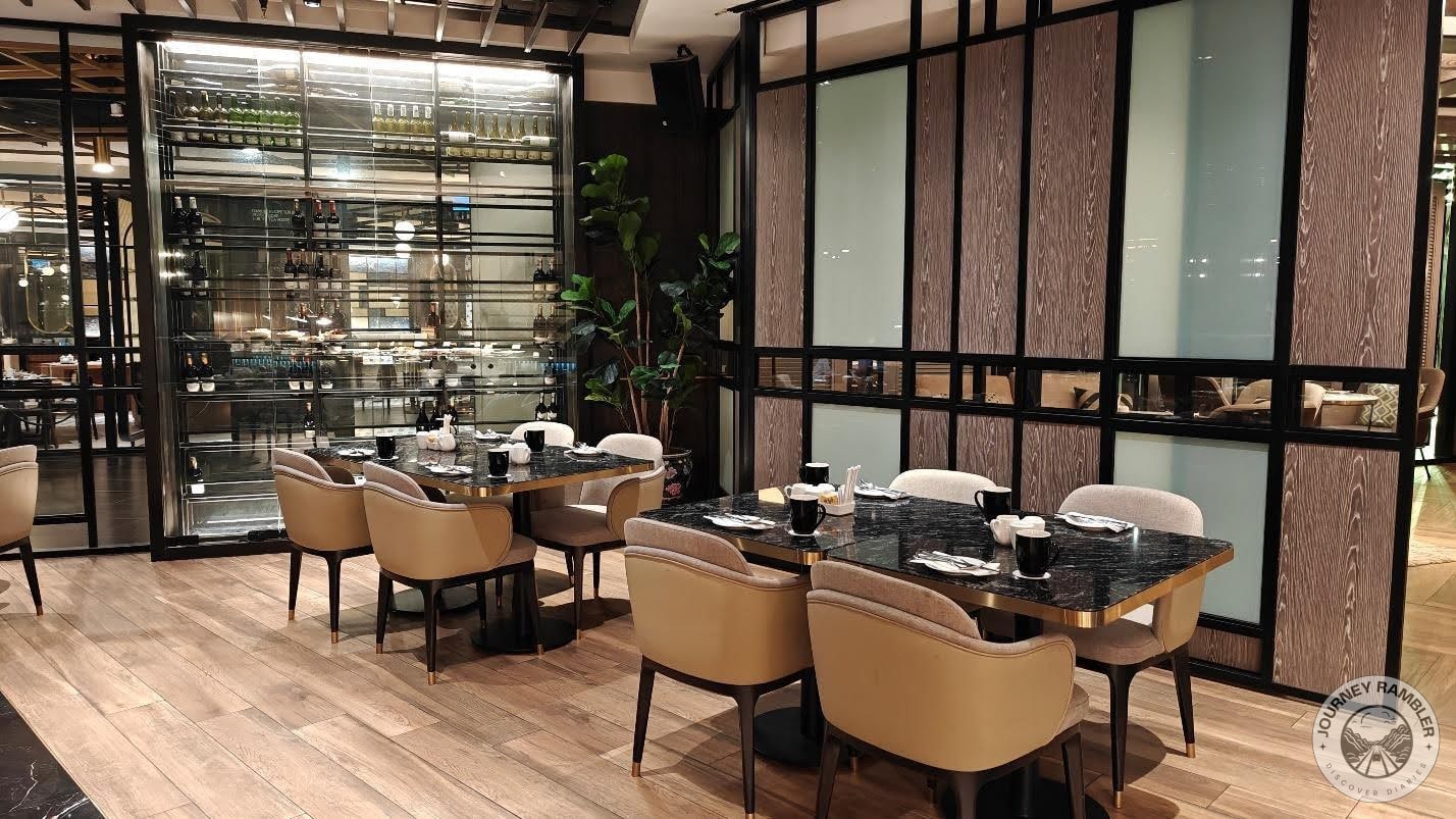 tables and chairs in the restaurant