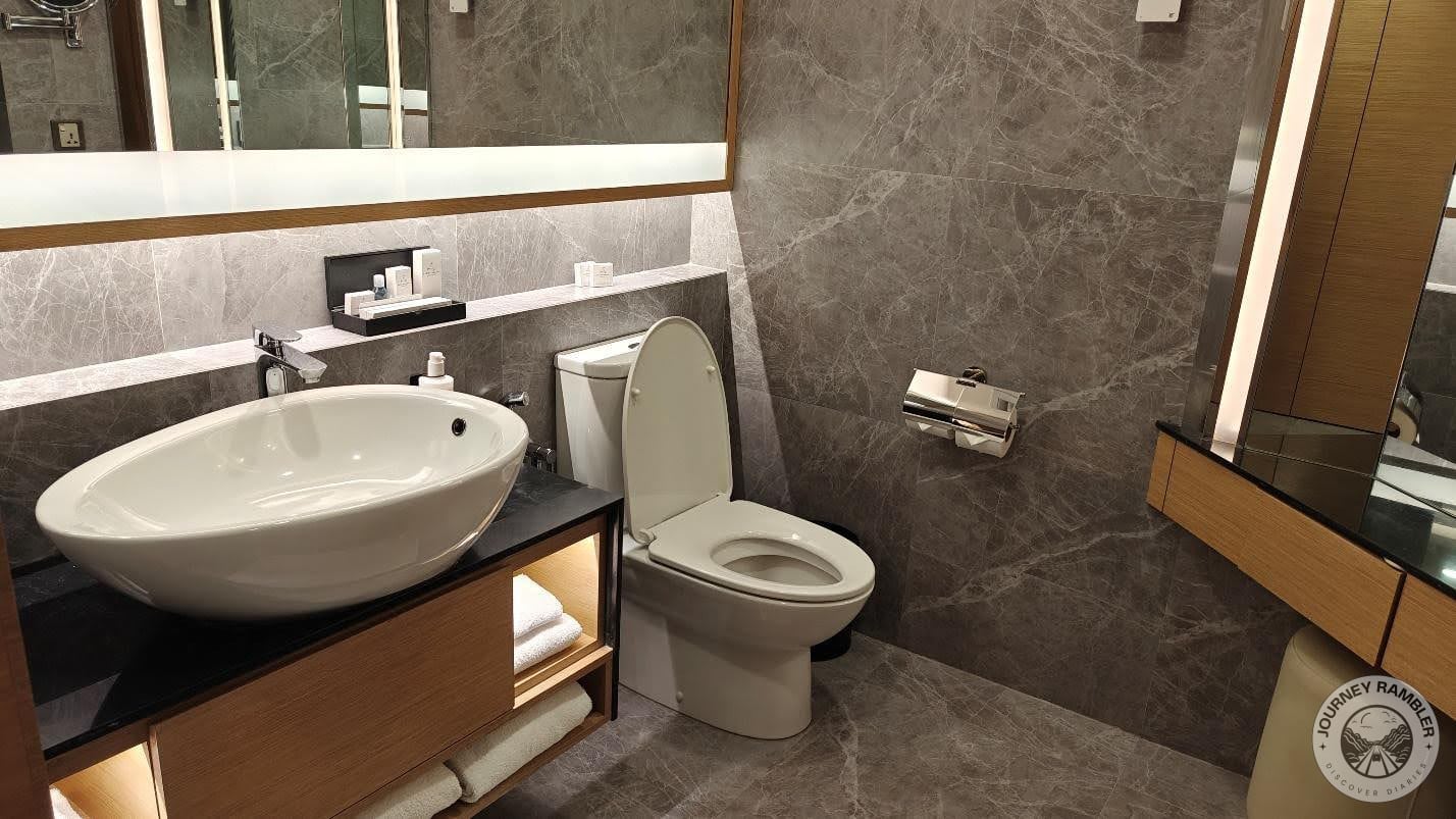 toilet area.