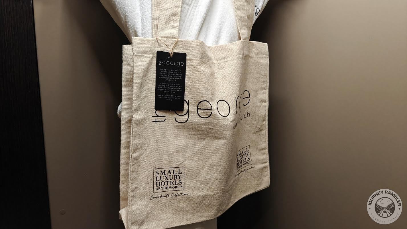 warm bathrobe and personal tote bag