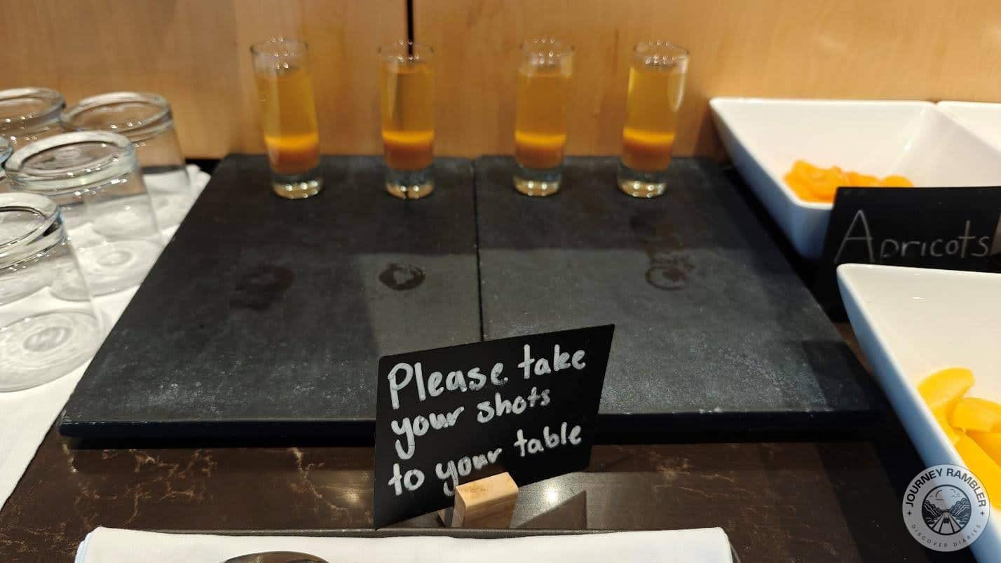 wellness shots in shot glasses