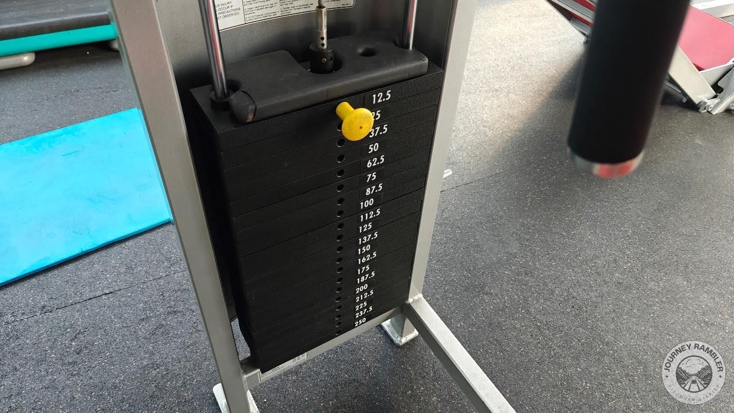 yellow weight selector pin