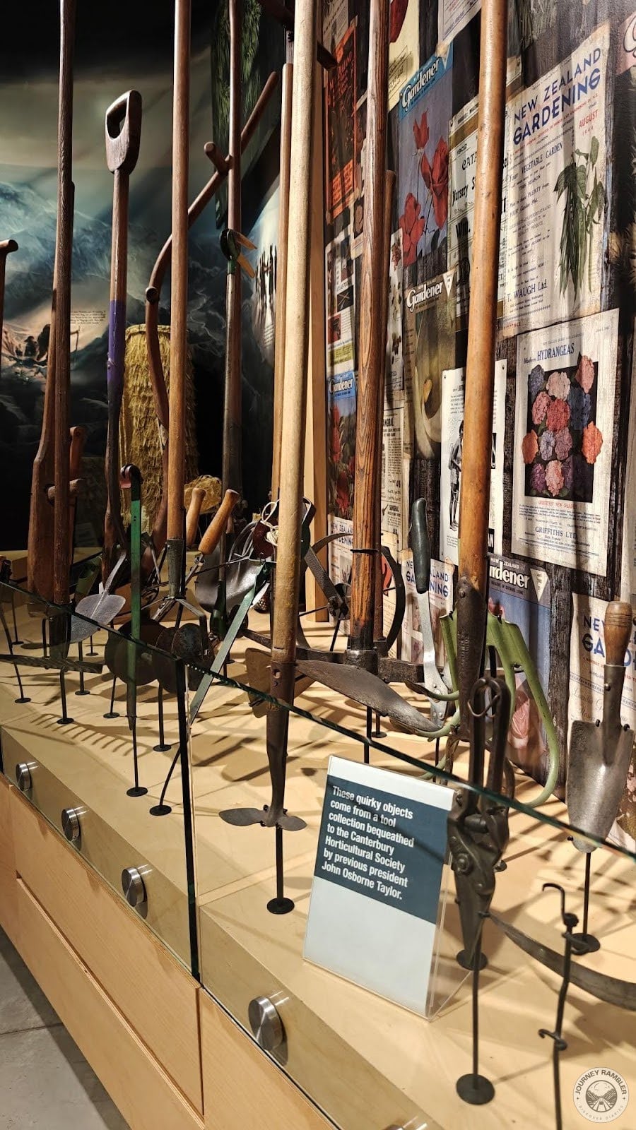 All the tools had been donated by the previous president of the Canterbury Horticultural Society