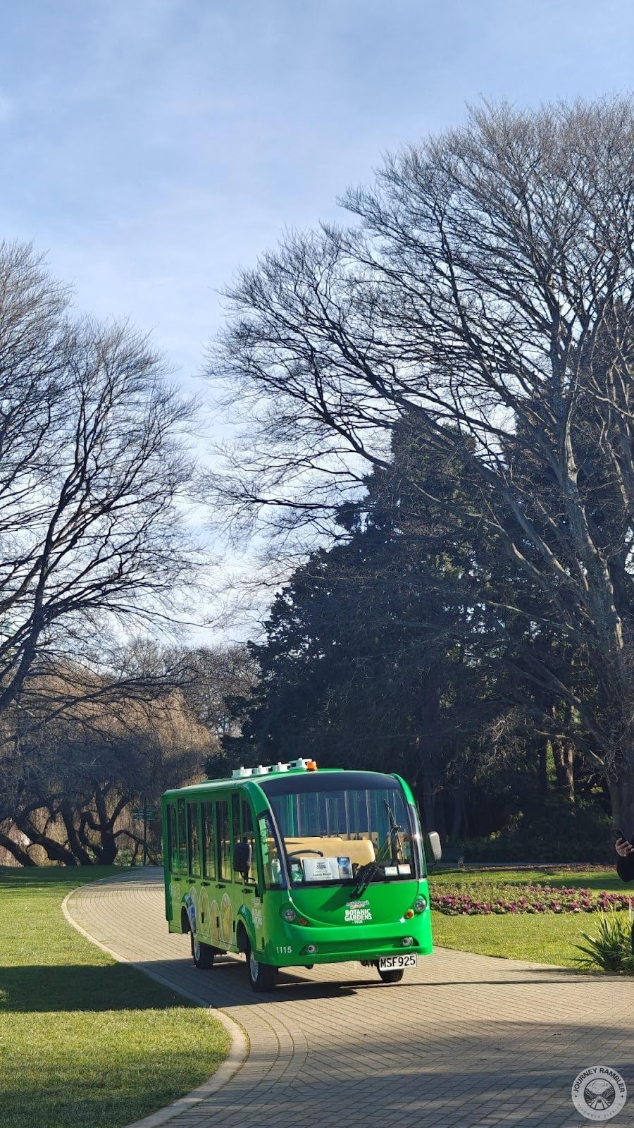 Botanic Gardens Tour’s enclosed electric shuttle