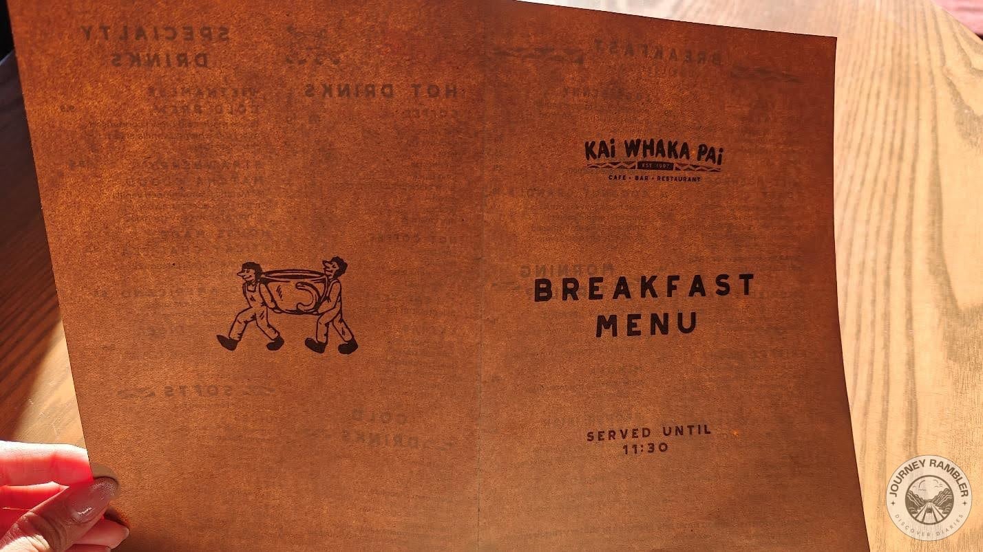 Breakfast Menu of Kai Whakapai Café Wanaka