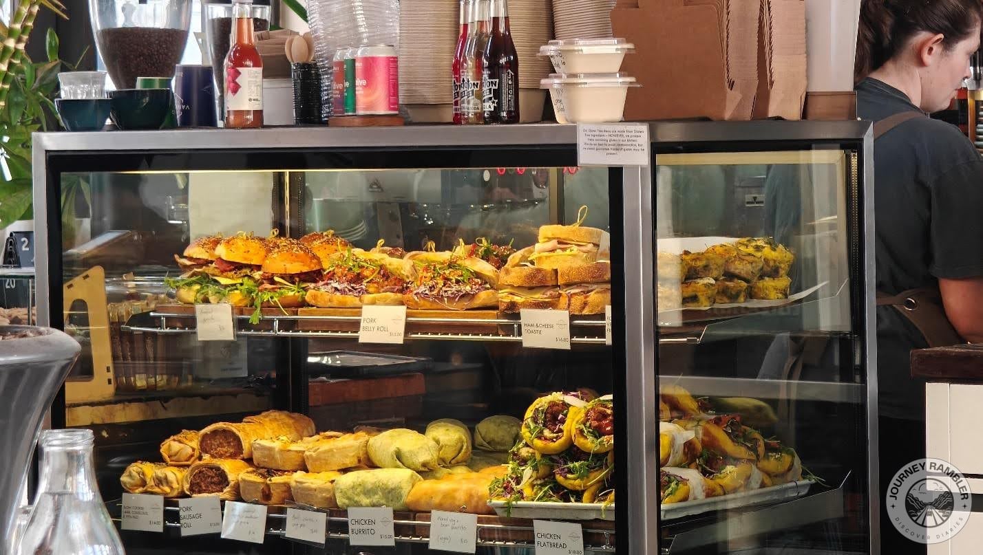 Chicken burritos, burgers and quiches were some of the things that were available