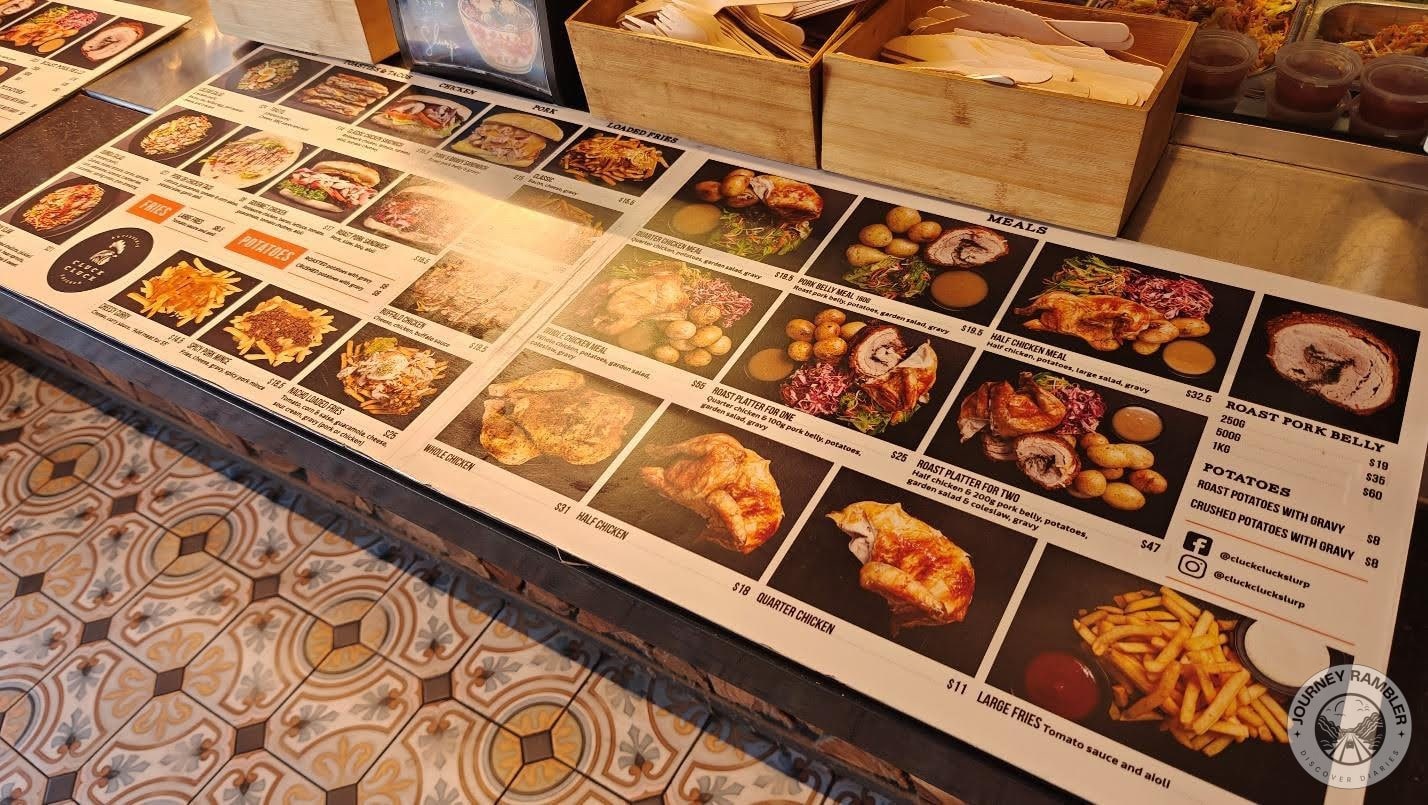 Cluck Cluck's menu