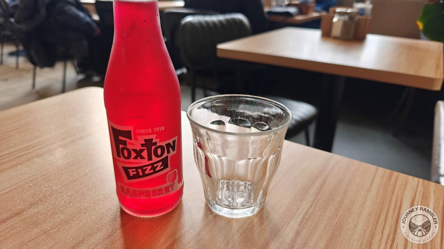 Foxton fizz soda in the raspberry flavor