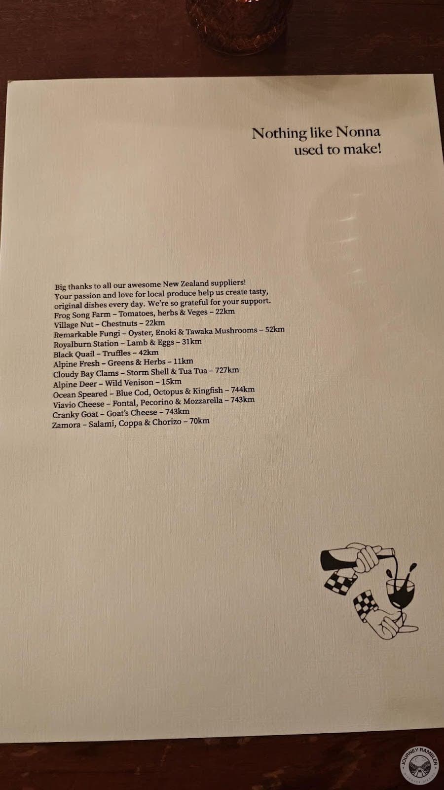 Francesca sourced all their ingredients from local farmers