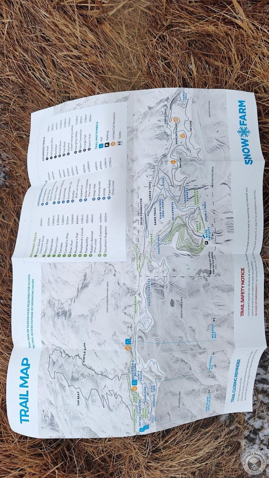 I had taken a trail map with me