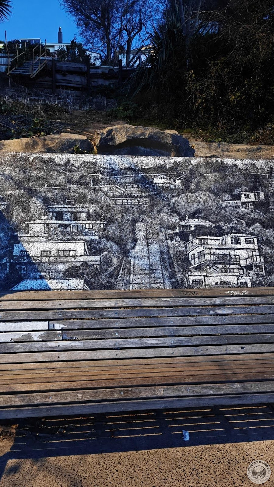 I sat on the bench to rest for a little while