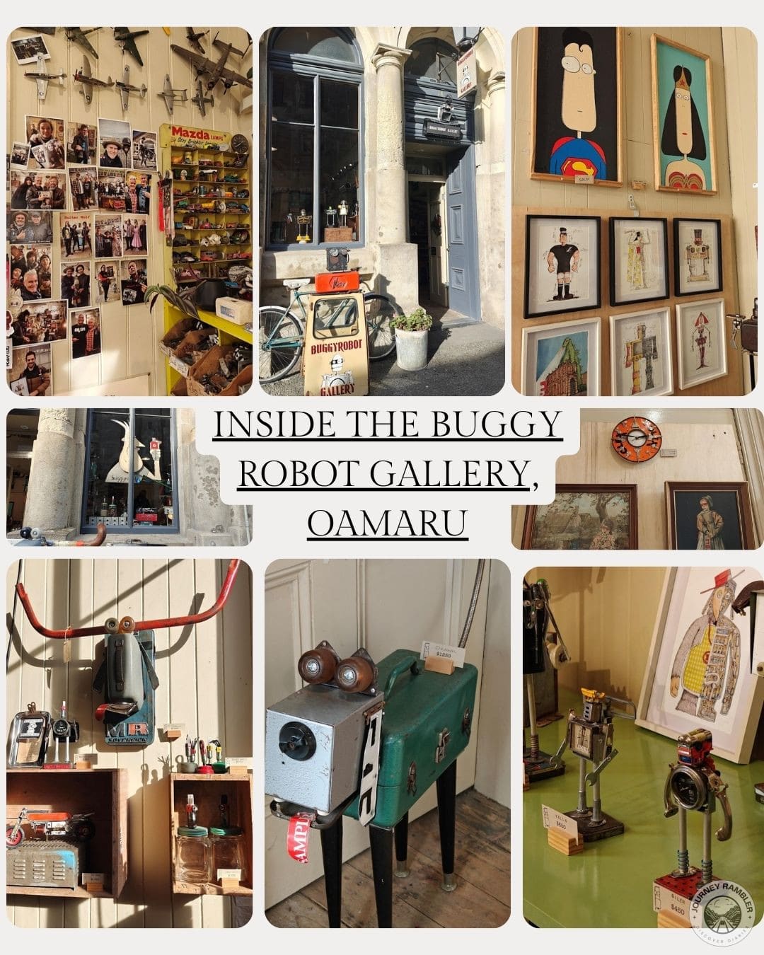 Inside the Buggy Robot Gallery, Oamaru
