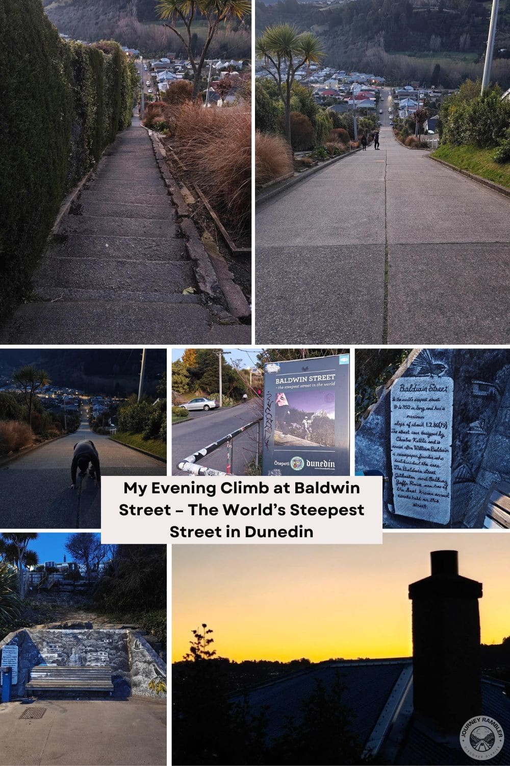My Evening Climb at Baldwin Street – The World’s Steepest Street in Dunedin
