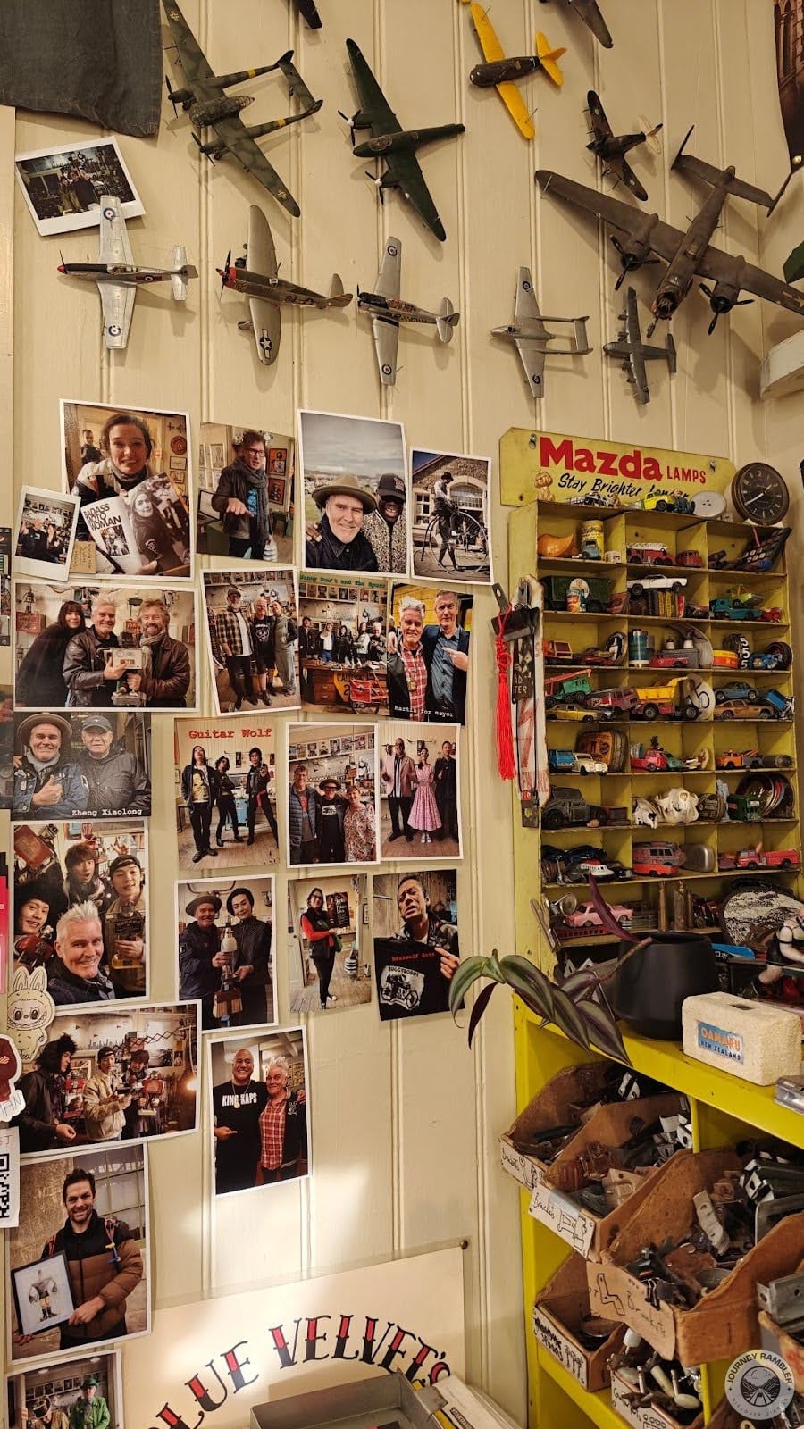 One wall was full of replicas of planes