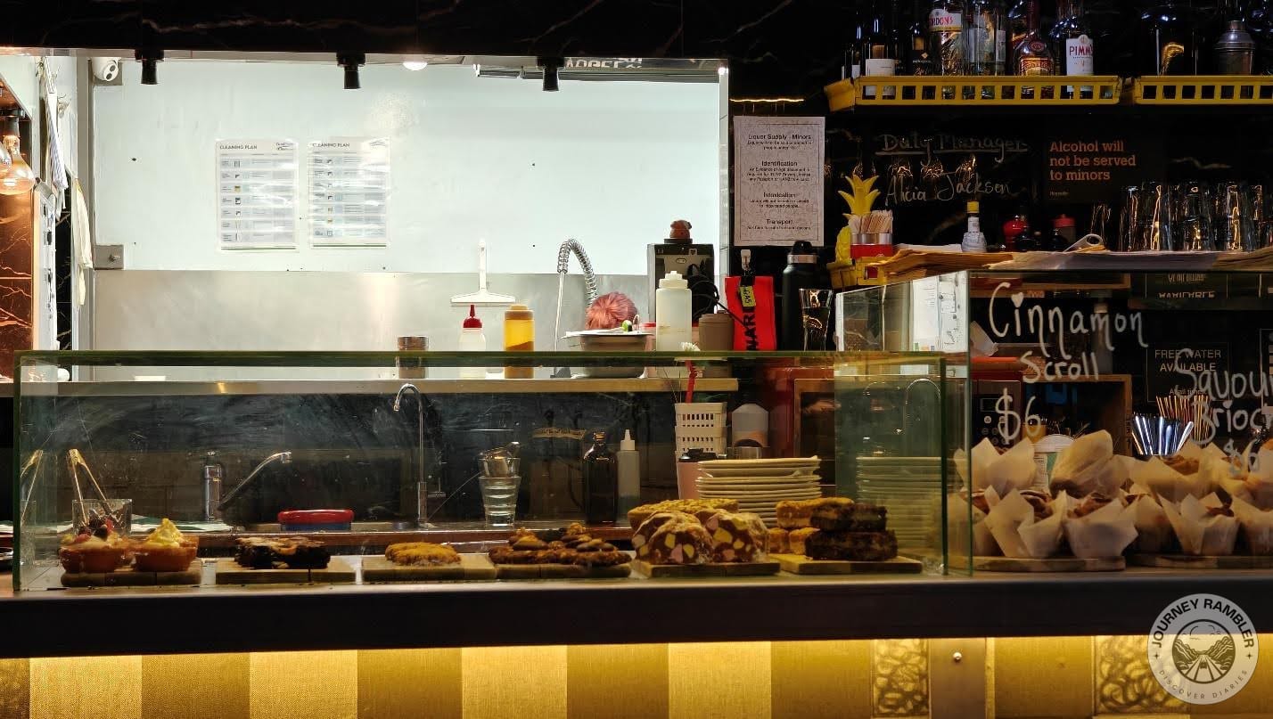 Some bakery items had been laid out on the counter