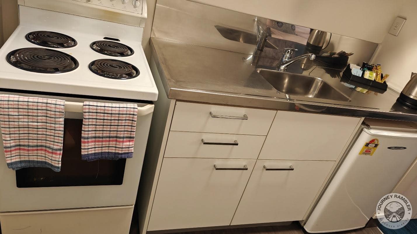 The counters and the stove