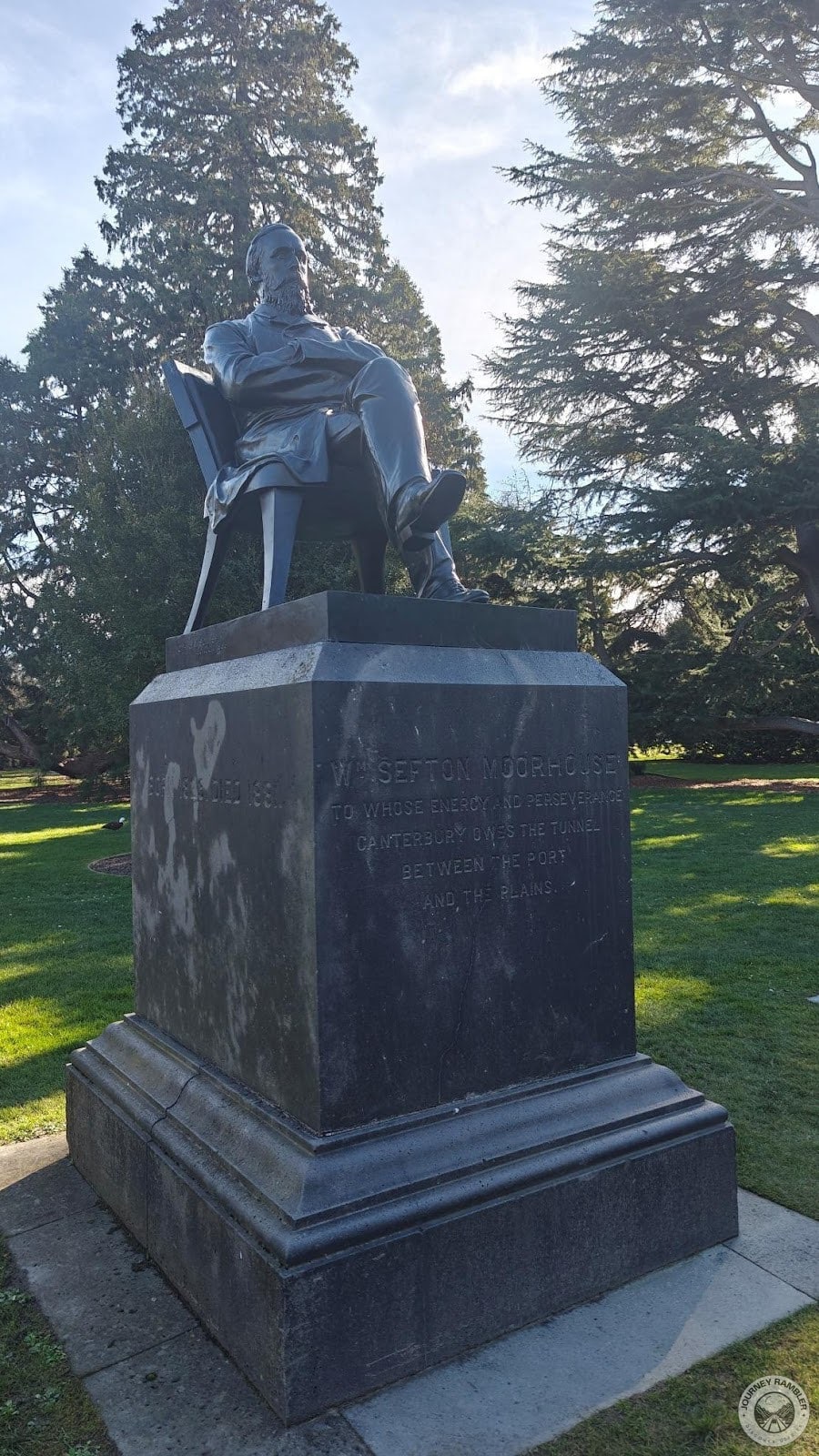 another closer look at the statue of William Sefton Moorhouse