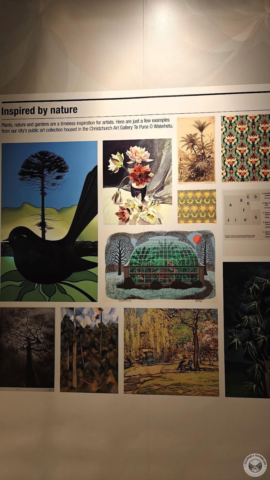 art gallery in Christchurch had a lot of paintings that were inspired by nature