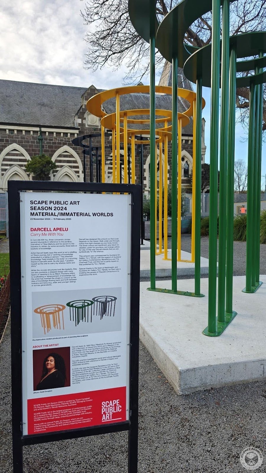 art installation made by Darcell Apelu