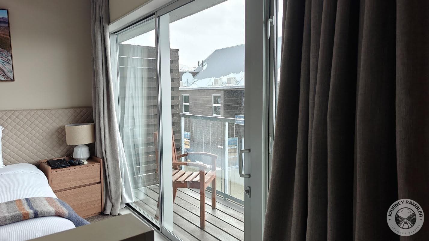 balcony with chairs outside