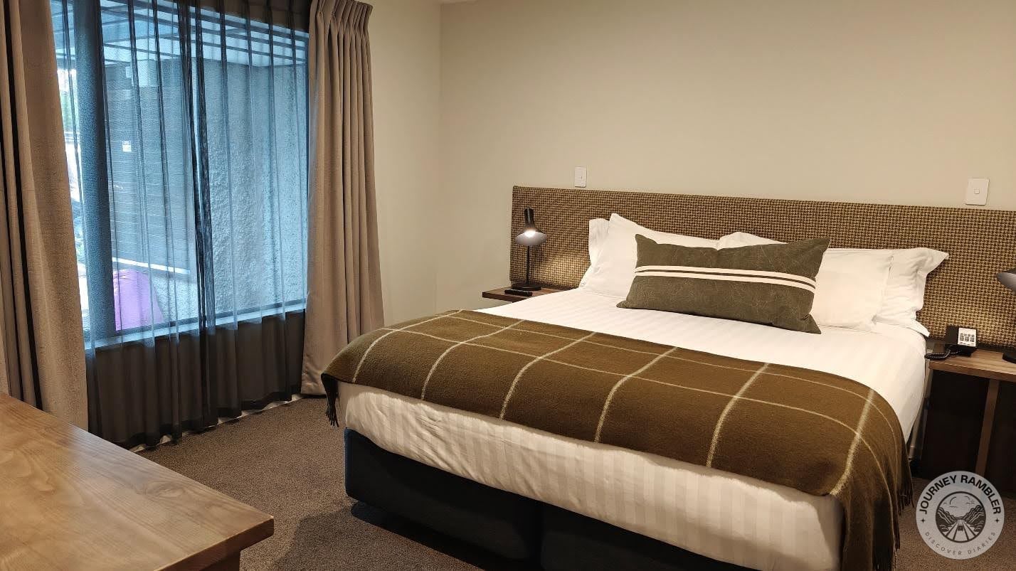 big double bed with lots of comfortable pillows and a thick mattress