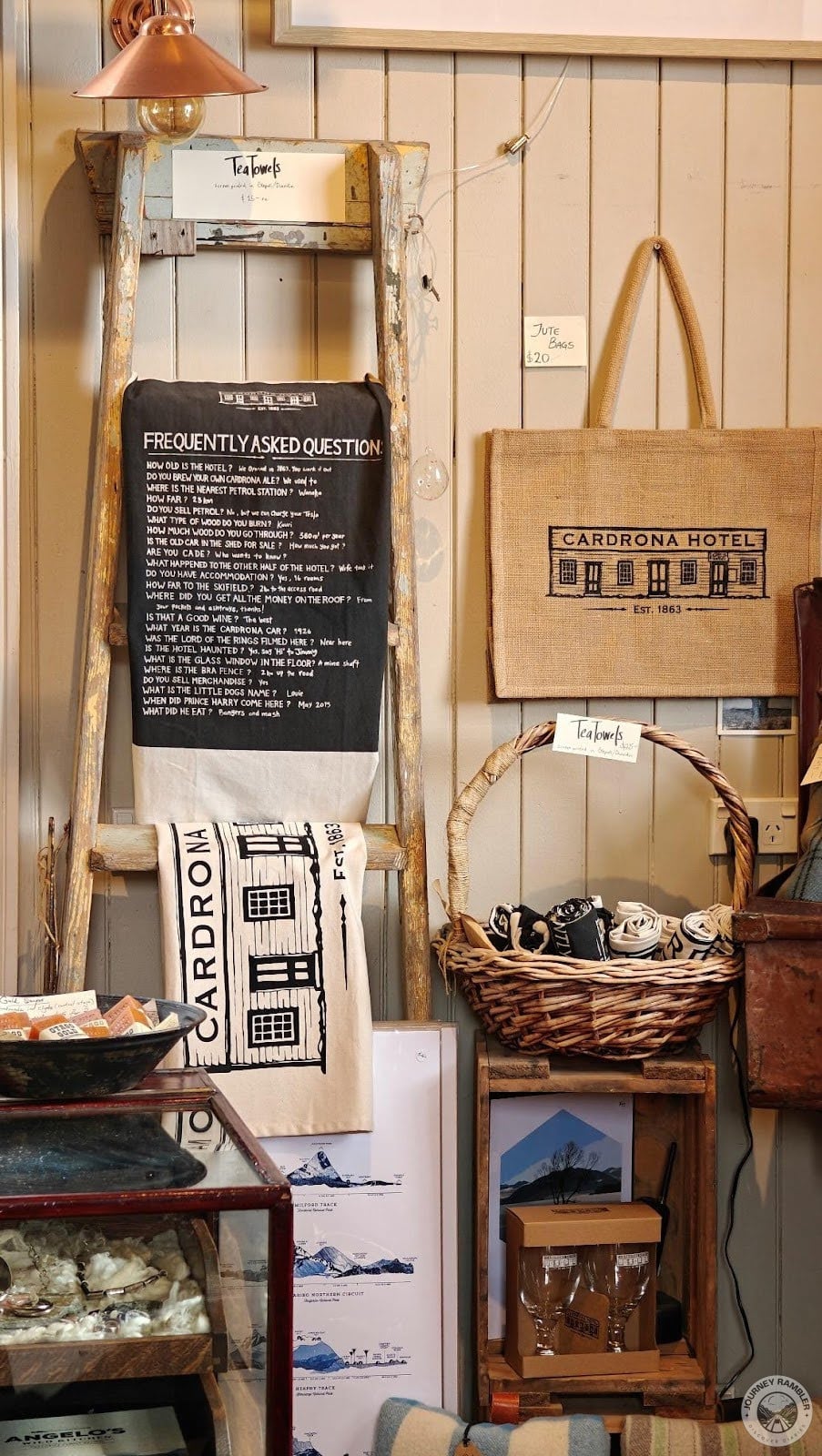 black and white tea towels