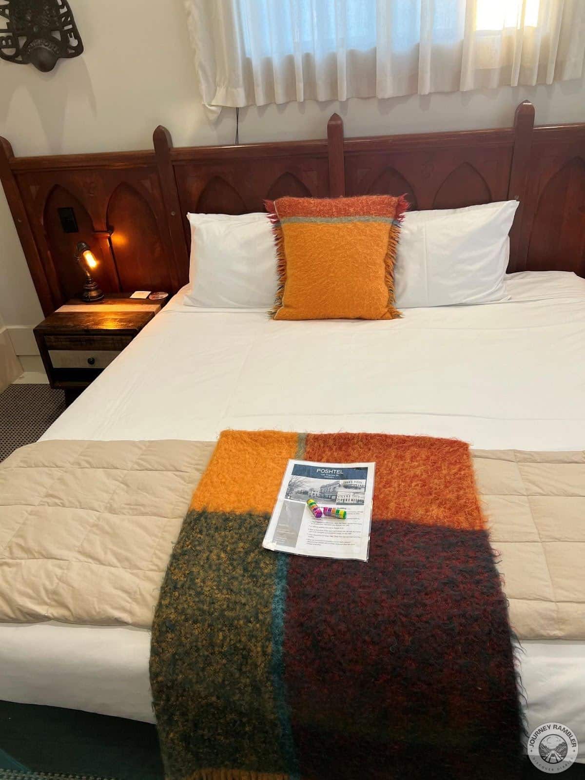 bright cushions and blankets