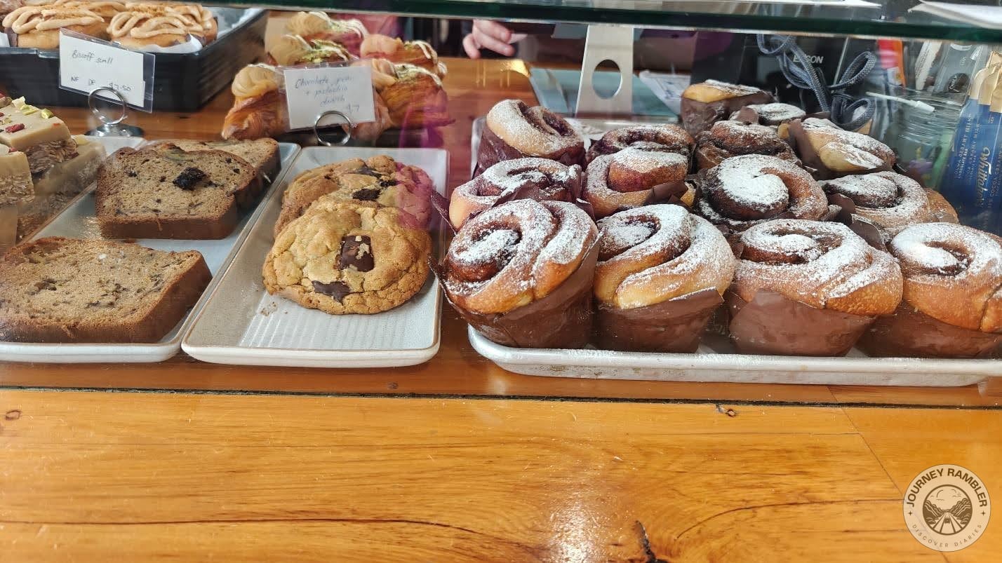 cinnamon rolls and chocolate chip cookies