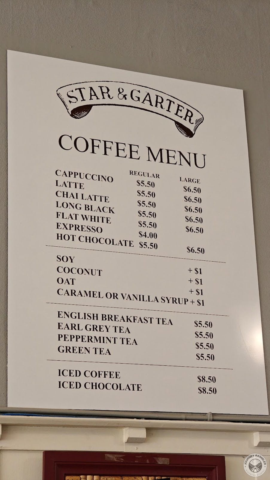 coffee and tea was also quite reasonably priced
