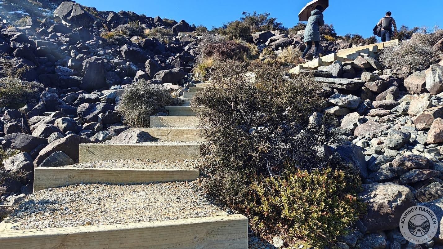 continued climbing up the stairs