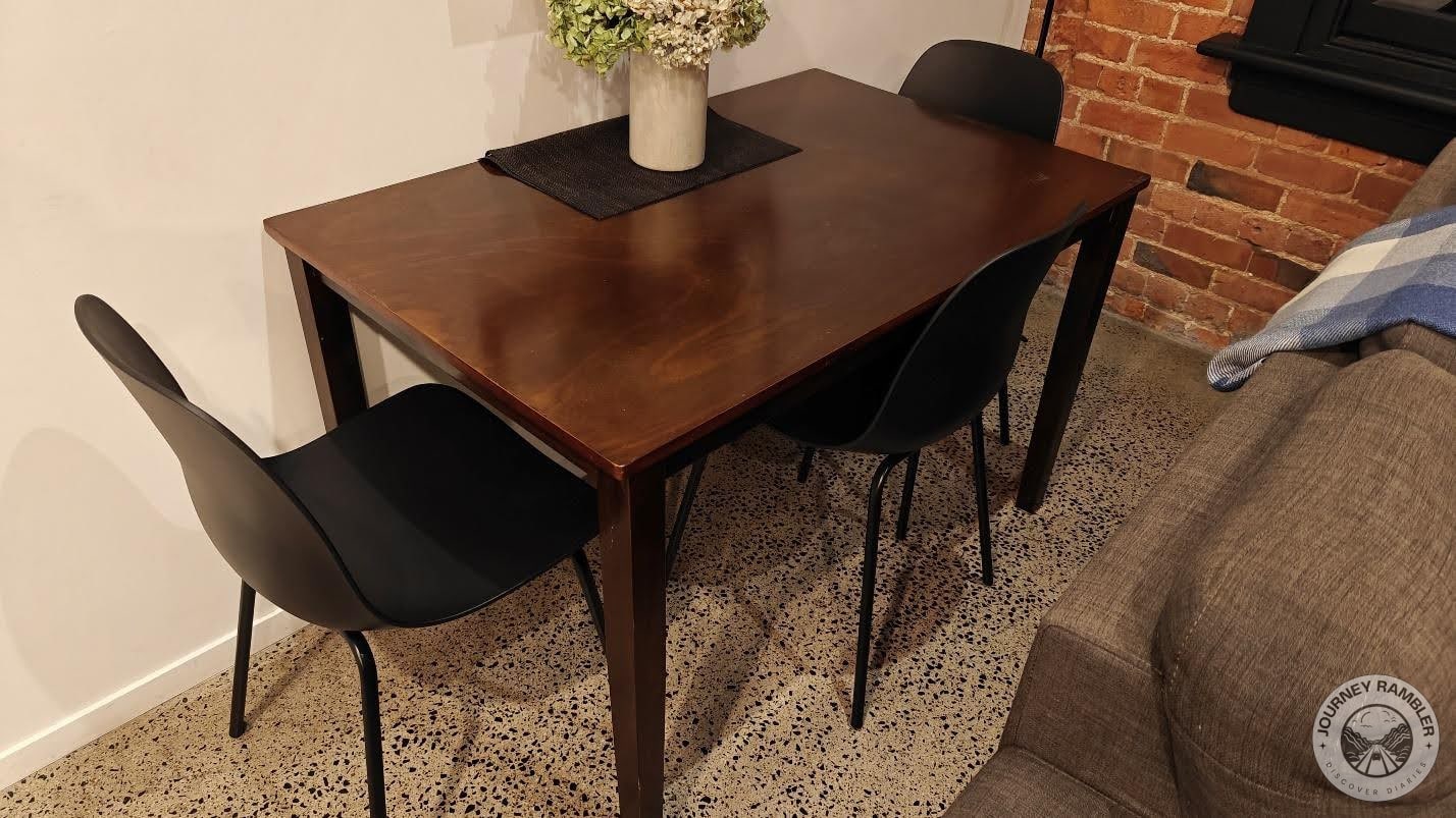 dining table could seat three people