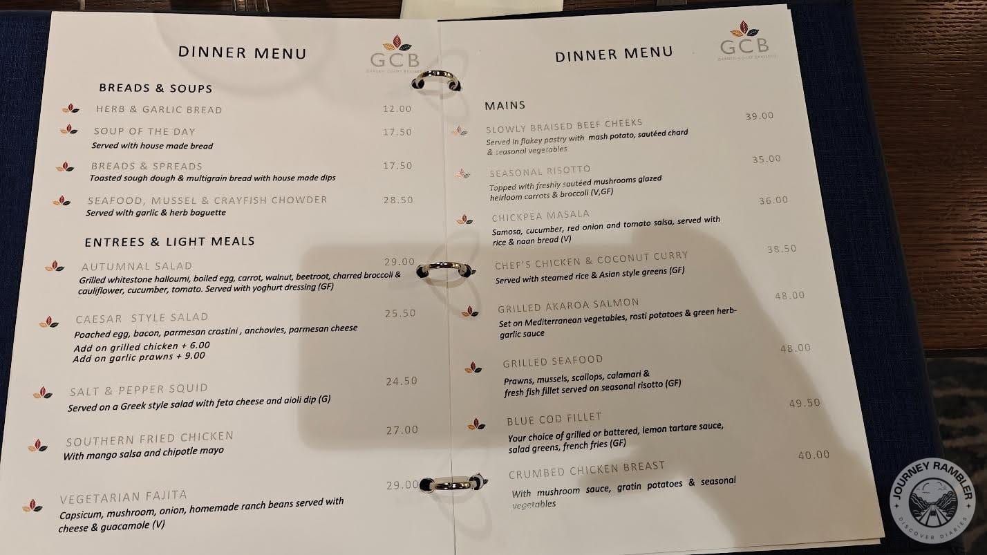 dinner menu items
