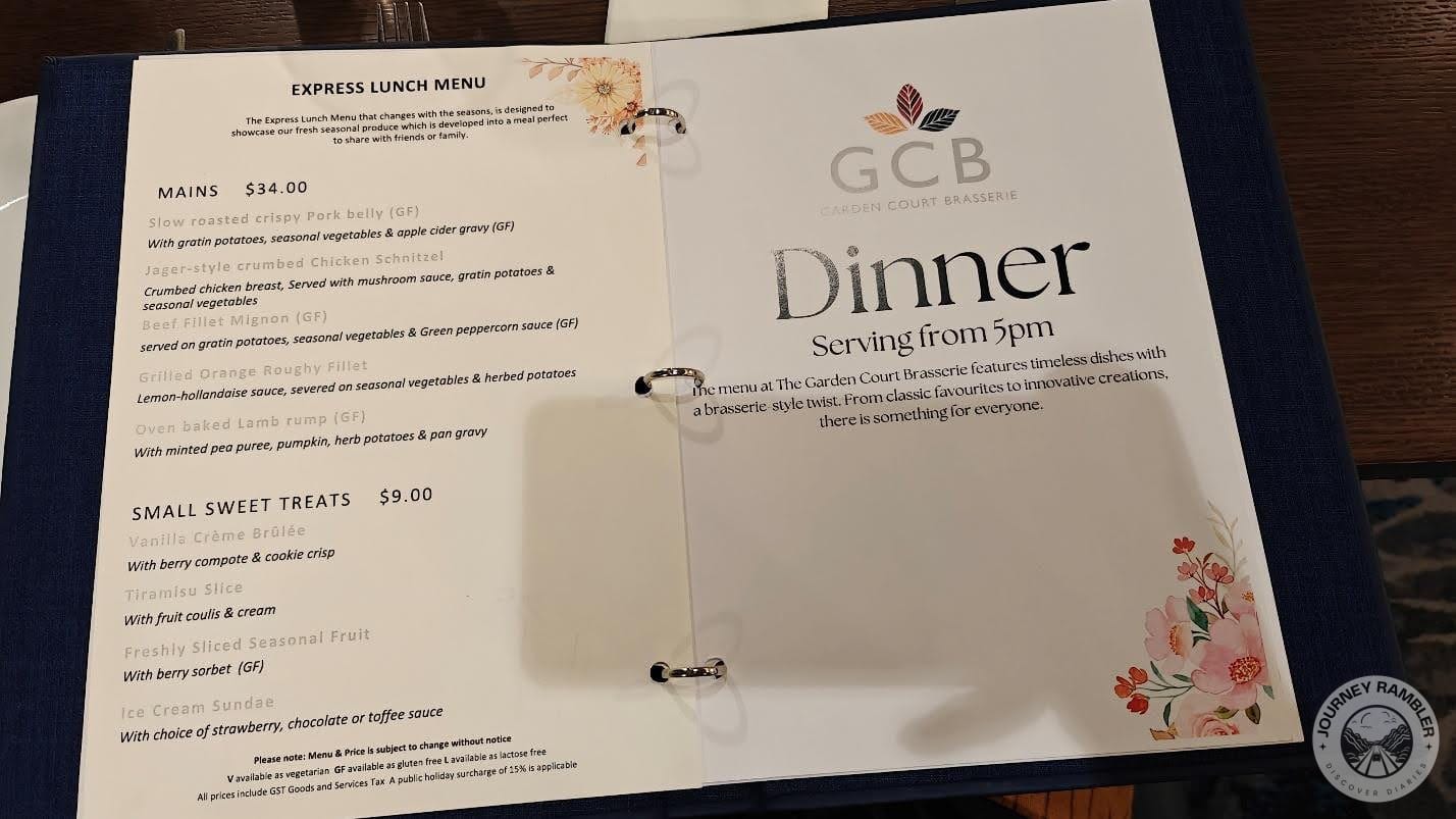 dinner menu