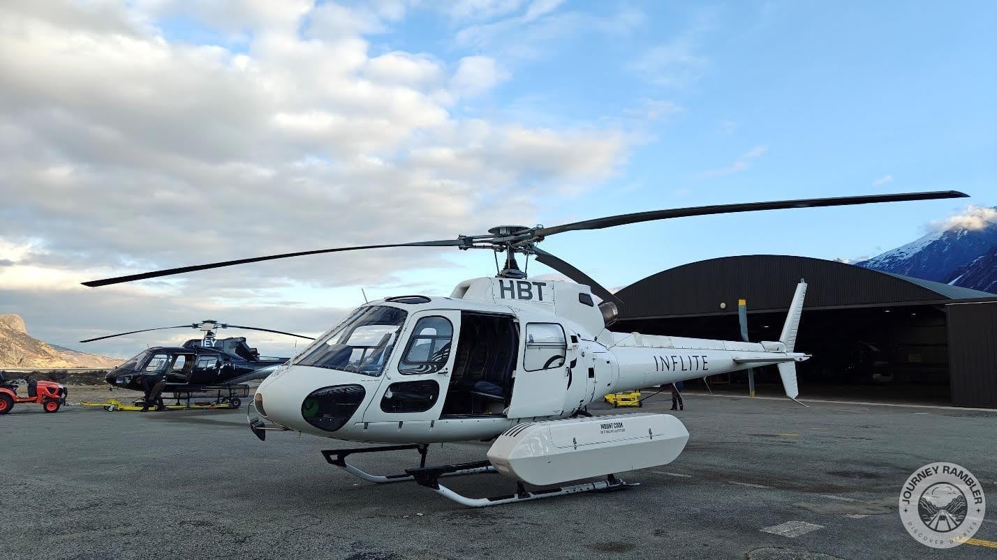 final look at the helicopter and plane runway here at Mt Cook Airport