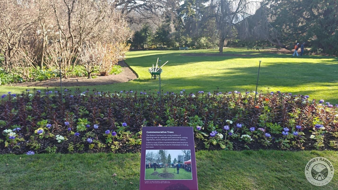 garden where they planted trees to commemorate the visit of foreign dignitaries