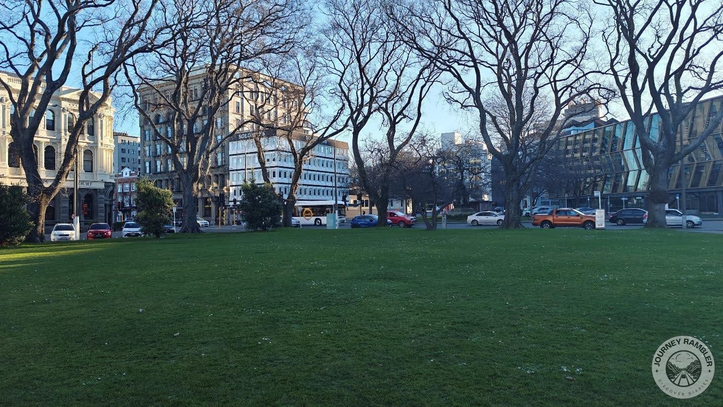 green lawns all around